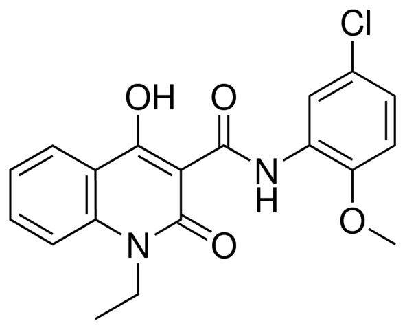 1-ET-4-HO-2-OXO-1,2-2H-QUINOLINE-3-CARBOXYLIC ACID (5-CL-2-METHOXY-PHENYL)-AMIDE