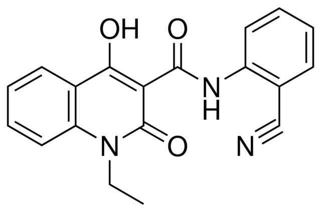 1-ET-4-HO-2-OXO-1,2-DIHYDRO-QUINOLINE-3-CARBOXYLIC ACID (2-CYANO-PHENYL)-AMIDE