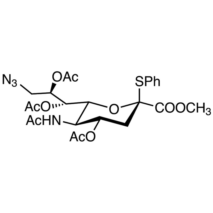 Methyl (Phenyl 5-Acetamido-4,7,8-tri-O-acetyl-9-azido-3,5,9-trideoxy-2-thio-D-glycero-β-D-galacto-2-nonulopyranosid)onate