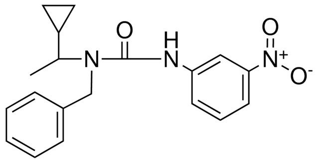 1-BENZYL-1-(1-CYCLOPROPYL-ETHYL)-3-(3-NITRO-PHENYL)-UREA