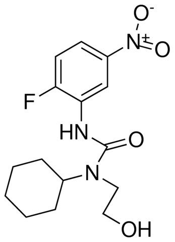 1-CYCLOHEXYL-3-(2-FLUORO-5-NITROPHENYL)-1-(2-HYDROXYETHYL)UREA