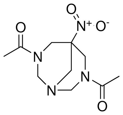 1-(7-ACETYL-5-NITRO-1,3,7-TRIAZA-BICYCLO(3.3.1)NON-3-YL)-ETHANONE