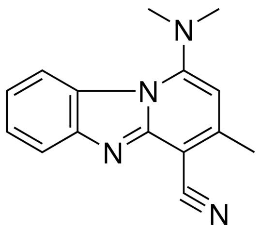 1-(DIMETHYLAMINO)-3-METHYLPYRIDO(1,2-A)BENZIMIDAZOLE-4-CARBONITRILE