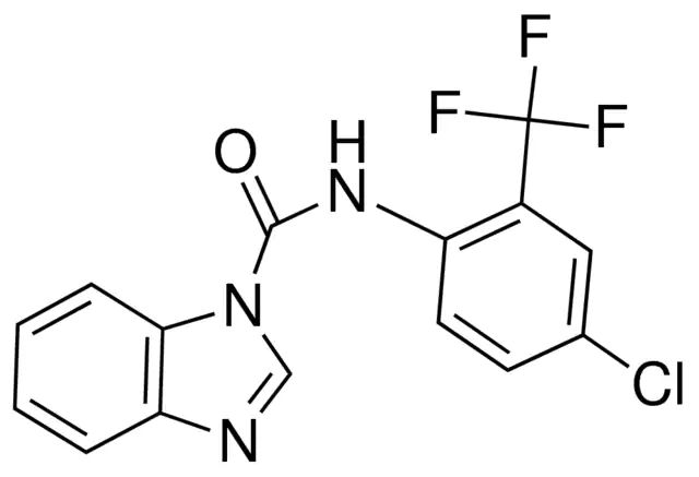 1-(N-(4-CHLORO-2-(TRIFLUOROMETHYL)PHENYL)CARBAMOYL)BENZIMIDAZOLE