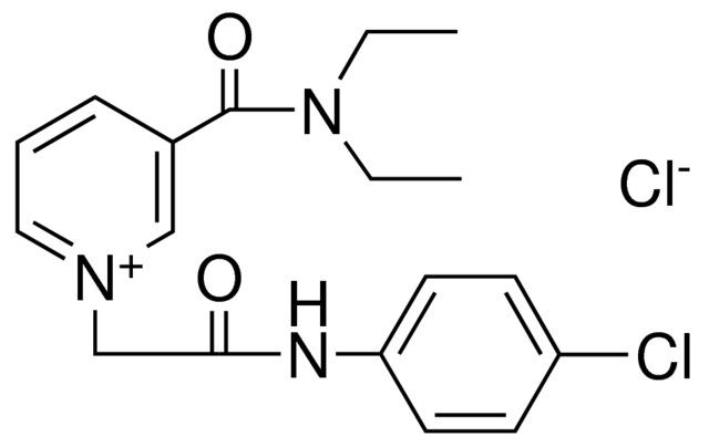 1-(4-CHLOROPHENYLCARBAMOYLMETHYL)-3-(DIETHYLCARBAMOYL)-PYRIDINIUM CHLORIDE