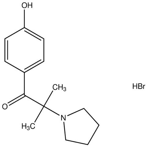 1-(4-hydroxyphenyl)-2-methyl-2-(1-pyrrolidinyl)-1-propanone hydrobromide