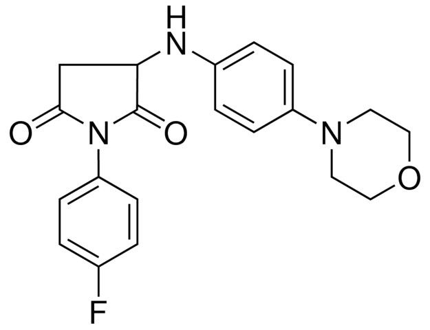 1-(4-FLUORO-PHENYL)-3-(4-MORPHOLIN-4-YL-PHENYLAMINO)-PYRROLIDINE-2,5-DIONE