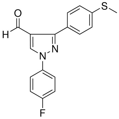 1-(4-FLUOROPHENYL)-3-[4-(METHYLSULFANYL)PHENYL]-1H-PYRAZOLE-4-CARBALDEHYDE