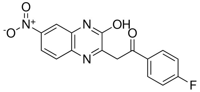 1-(4-FLUOROPHENYL)-2-(3-HYDROXY-6-NITRO-2-QUINOXALINYL)ETHANONE