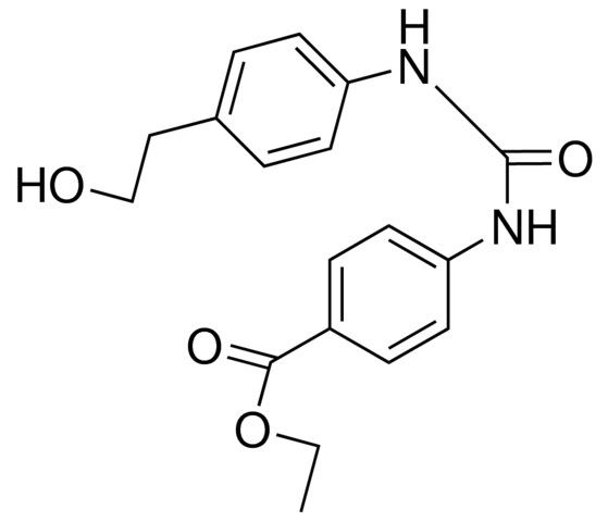 1-(4-(ETHOXYCARBONYL)PHENYL)-3-(4-(2-HYDROXYETHYL)PHENYL)UREA