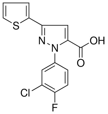 1-(3-CHLORO-4-FLUOROPHENYL)-3-(2-THIENYL)-1H-PYRAZOLE-5-CARBOXYLIC ACID