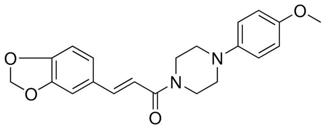 1-(3-(1,3-BENZODIOXOL-5-YL)ACRYLOYL)-4-(4-METHOXYPHENYL)PIPERAZINE