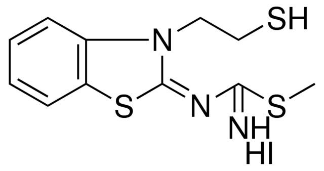 1-(3-(2-MERCAPTO-ETHYL)-3H-BENZOTHIAZOL-2-YLIDENE)-2-ME-ISOTHIOUREA, HYDRIODIDE