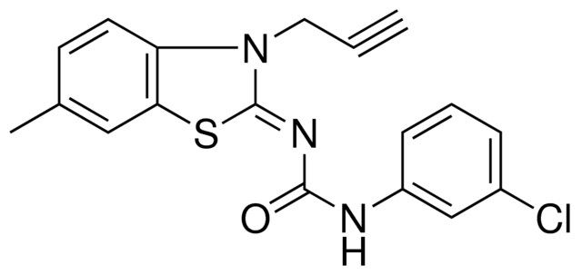 1-(3-CHLORO-PHENYL)-3-(6-METHYL-3-PROP-2-YNYL-3H-BENZOTHIAZOL-2-YLIDENE)-UREA