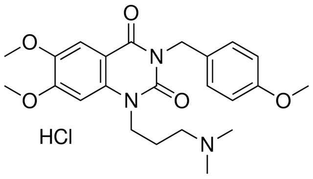 1-(3-(DI-ME-AMINO)PR)6,7-DI-MEO-3-(4-MEO-BENZYL)-2,4(1H,3H)-QUINAZOLINEDIONE HCL