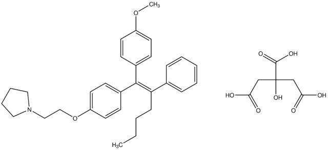 1-(2-{4-[(1E)-1-(4-methoxyphenyl)-2-phenyl-1-hexenyl]phenoxy}ethyl)pyrrolidine 2-hydroxy-1,2,3-propanetricarboxylate