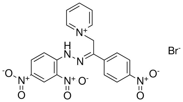 1-(2-((2,4-DINITRO-PH)-HYDRAZONO)-2-(4-NITRO-PHENYL)-ETHYL)-PYRIDINIUM, BROMIDE