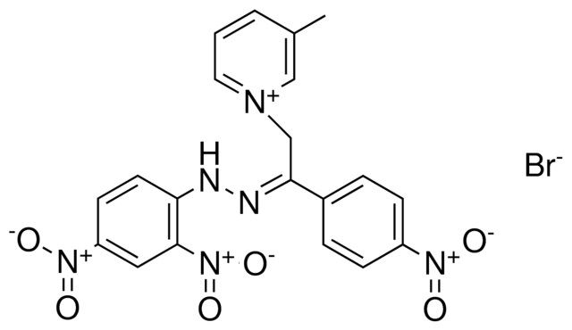 1-(2-((2,4-DINITRO-PH)-HYDRAZONO)-2-(4-NITRO-PH)-ET)-3-ME-PYRIDINIUM, BROMIDE