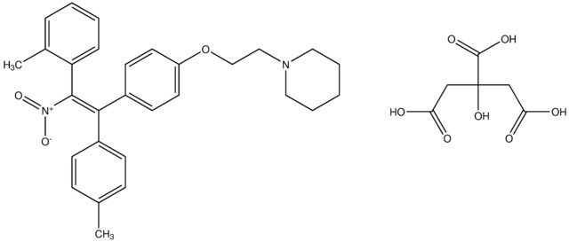 1-(2-{4-[(E)-2-(2-methylphenyl)-1-(4-methylphenyl)-2-nitroethenyl]phenoxy}ethyl)piperidine 2-hydroxy-1,2,3-propanetricarboxylate