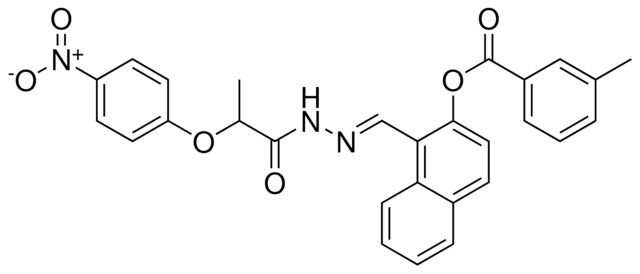 1-(2-(2-(4-NITROPHENOXY)PROPANOYL)CARBOHYDRAZONOYL)-2-NAPHTHYL 3-METHYLBENZOATE