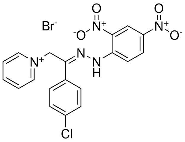 1-(2-(4-CL-PHENYL)-2-((2,4-DINITRO-PHENYL)-HYDRAZONO)-ETHYL)-PYRIDINIUM, BROMIDE