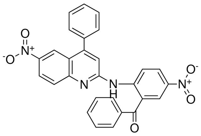 (5-NITRO-2-(6-NITRO-4-PHENYL-QUINOLIN-2-YLAMINO)-PHENYL)-PHENYL-METHANONE