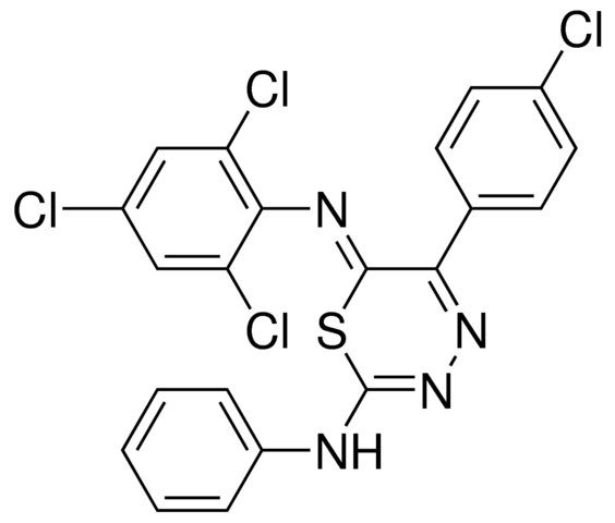 (6Z)-5-(4-CHLOROPHENYL)-N-PHENYL-6-[(2,4,6-TRICHLOROPHENYL)IMINO]-6H-1,3,4-THIADIAZIN-2-AMINE