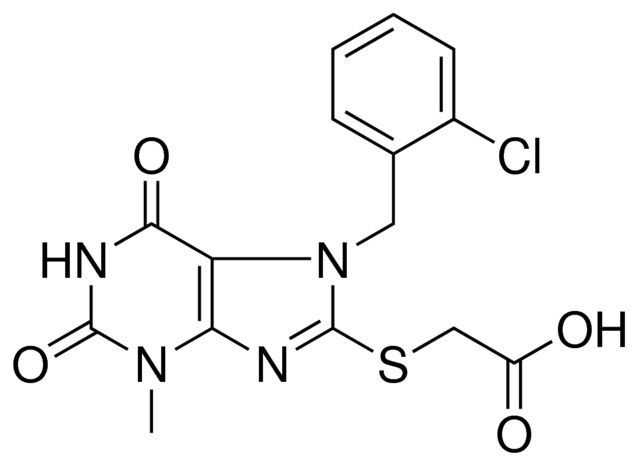 (7-(2-CL-BENZYL)-3-ME-2,6-DIOXO-TETRAHYDRO-1H-PURIN-8-YLSULFANYL)-ACETIC ACID