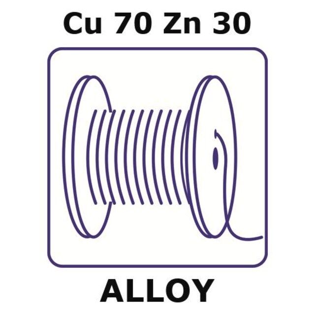 Brass alloy, Cu70Zn30