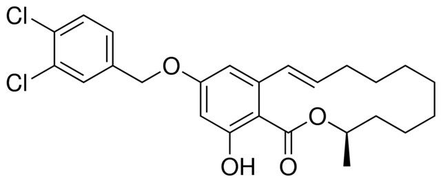 (3R)-14-[(3,4-DICHLOROBENZYL)OXY]-16-HYDROXY-3-METHYL-3,4,5,6,7,8,9,10-OCTAHYDRO-1H-2-BENZOXACYCLOTETRADECIN-1-ONE