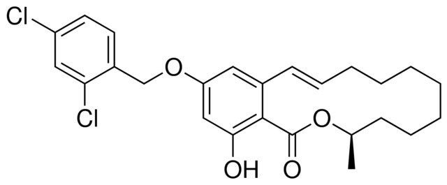 (3R)-14-[(2,4-DICHLOROBENZYL)OXY]-16-HYDROXY-3-METHYL-3,4,5,6,7,8,9,10-OCTAHYDRO-1H-2-BENZOXACYCLOTETRADECIN-1-ONE