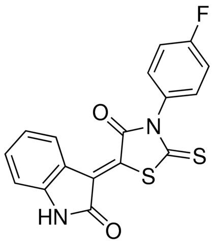 (3Z)-3-[3-(4-FLUOROPHENYL)-4-OXO-2-THIOXO-1,3-THIAZOLIDIN-5-YLIDENE]-1,3-DIHYDRO-2H-INDOL-2-ONE