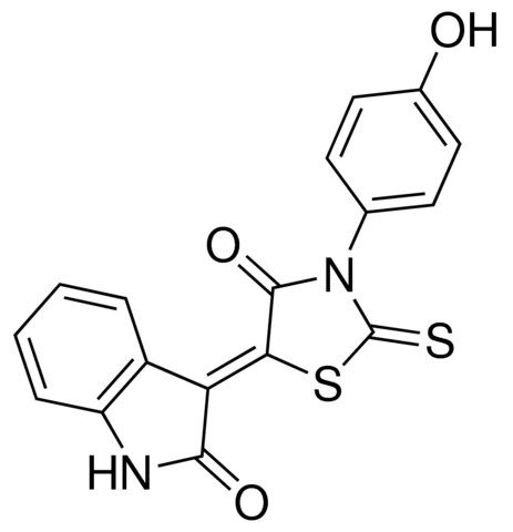 (3Z)-3-[3-(4-HYDROXYPHENYL)-4-OXO-2-THIOXO-1,3-THIAZOLIDIN-5-YLIDENE]-1,3-DIHYDRO-2H-INDOL-2-ONE