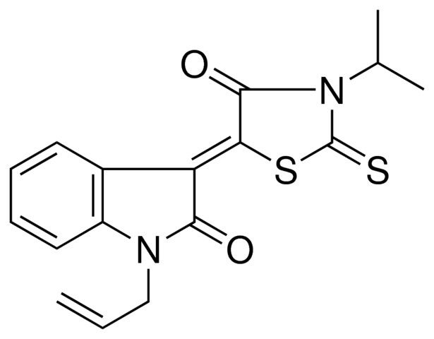 (3Z)-1-ALLYL-3-(3-ISOPROPYL-4-OXO-2-THIOXO-1,3-THIAZOLIDIN-5-YLIDENE)-1,3-DIHYDRO-2H-INDOL-2-ONE