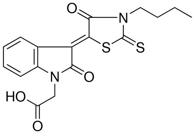 [(3Z)-3-(3-BUTYL-4-OXO-2-THIOXO-1,3-THIAZOLIDIN-5-YLIDENE)-2-OXO-2,3-DIHYDRO-1H-INDOL-1-YL]ACETIC ACID