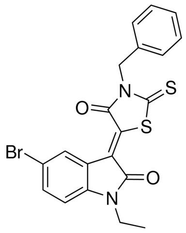 (3Z)-3-(3-BENZYL-4-OXO-2-THIOXO-1,3-THIAZOLIDIN-5-YLIDENE)-5-BROMO-1-ETHYL-1,3-DIHYDRO-2H-INDOL-2-ONE