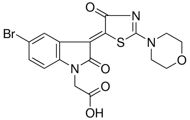 [(3Z)-5-BROMO-3-(2-(4-MORPHOLINYL)-4-OXO-1,3-THIAZOL-5(4H)-YLIDENE)-2-OXO-2,3-DIHYDRO-1H-INDOL-1-YL]ACETIC ACID