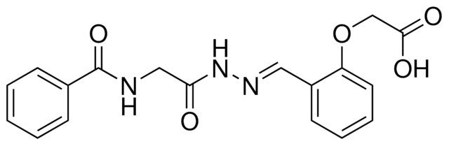 (2-(BENZOYLAMINOACETYL-HYDRAZONOMETHYL)-PHENOXY)-ACETIC ACID