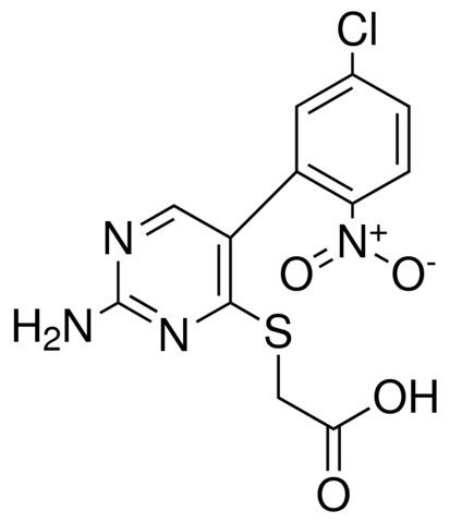 (2-AMINO-5-(5-CHLORO-2-NITRO-PHENYL)-PYRIMIDIN-4-YLSULFANYL)-ACETIC ACID