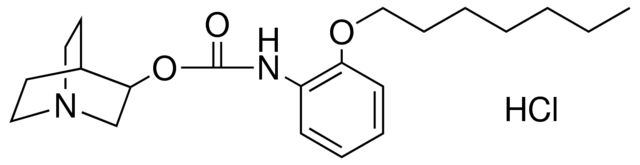 (2-HEPTYLOXY-PH)-CARBAMIC ACID 1-AZA-BICYCLO(2.2.2)OCT-3-YL ESTER, HYDROCHLORIDE