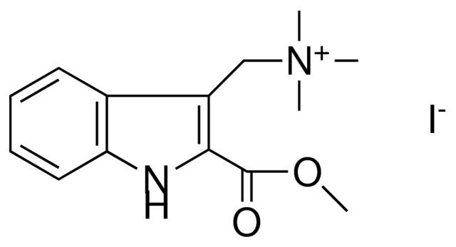 (2-METHOXYCARBONYL-1H-INDOL-3-YLMETHYL)-TRIMETHYL-AMMONIUM, IODIDE