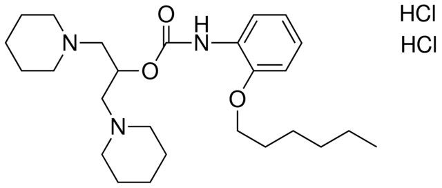 (2-HEXYLOXY-PH)-CARBAMIC ACID 2-PIPERIDIN-1-YL-1-PIPERIDIN-1-YL-ME-ET ESTER, HCL