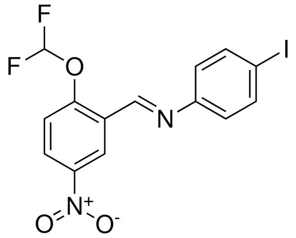 (2-DIFLUOROMETHOXY-5-NITRO-BENZYLIDENE)-(4-IODO-PHENYL)-AMINE