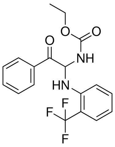 (2-OXO-2-PH-1-(2-TRIFLUOROMETHYL-PHENYLAMINO)-ETHYL)-CARBAMIC ACID ETHYL ESTER