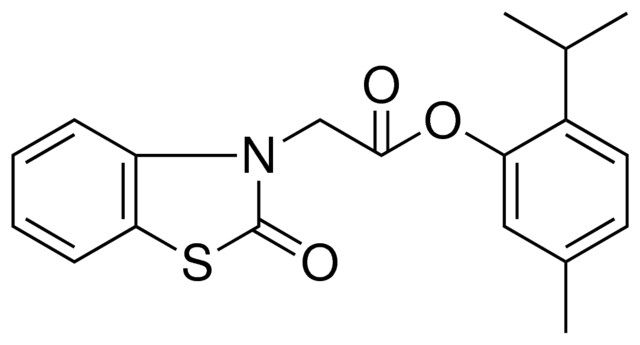 (2-OXO-BENZOTHIAZOL-3-YL)-ACETIC ACID 2-ISOPROPYL-5-METHYL-PHENYL ESTER