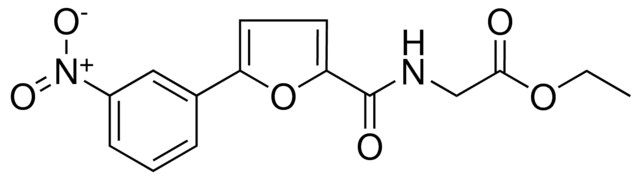 ((5-(3-NITRO-PHENYL)-FURAN-2-CARBONYL)-AMINO)-ACETIC ACID ETHYL ESTER