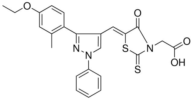 ((5Z)-5-{[3-(4-ETHOXY-2-METHYLPHENYL)-1-PHENYL-1H-PYRAZOL-4-YL]METHYLENE}-4-OXO-2-THIOXO-1,3-THIAZOLIDIN-3-YL)ACETIC ACID