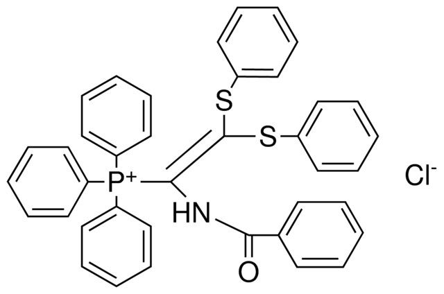 (1-BENZOYLAMINO-2,2-BIS-PHENYLSULFANYL-VINYL)-TRIPHENYL-PHOSPHONIUM, CHLORIDE