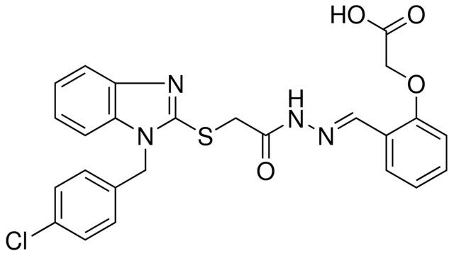 (2-{(E)-[({[1-(4-CHLOROBENZYL)-1H-BENZIMIDAZOL-2-YL]SULFANYL}ACETYL)HYDRAZONO]METHYL}PHENOXY)ACETIC ACID