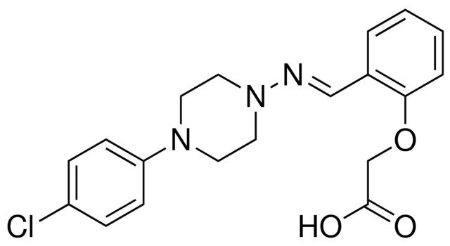 (2-((4-(4-CHLORO-PHENYL)-PIPERAZIN-1-YLIMINO)-METHYL)-PHENOXY)-ACETIC ACID